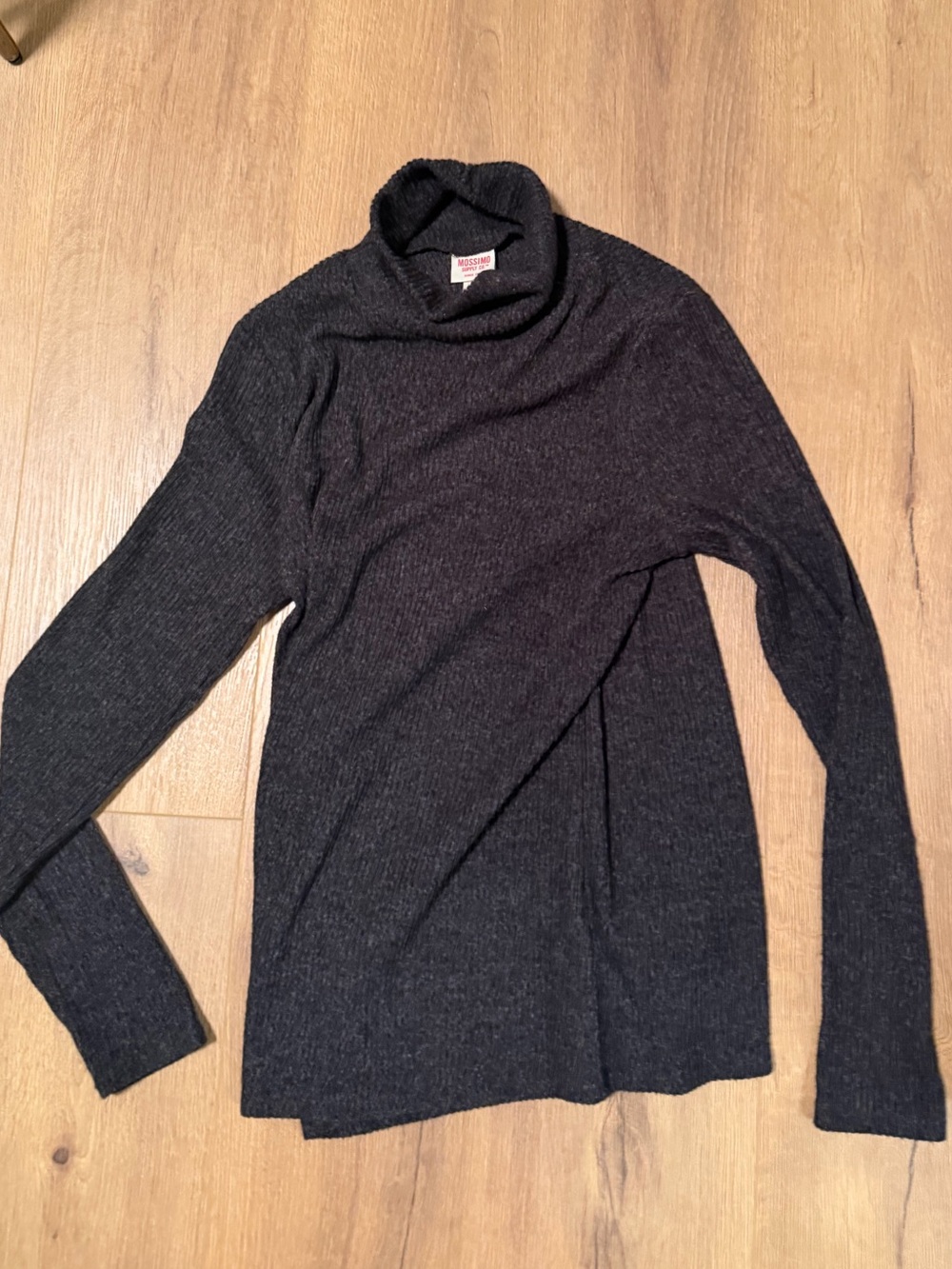 Mossimo Supply Co. Charcoal Ribbed Turtle Neck Sweater